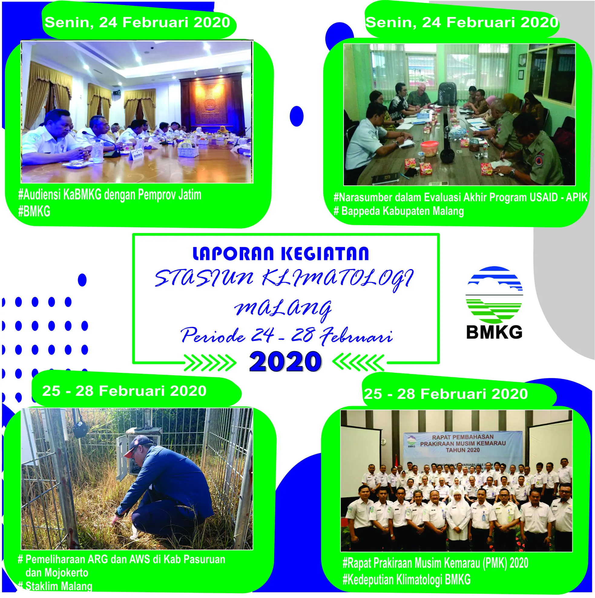 Galeri Kegiatan BMKG Stasiun Klimatologi Malang Periode 24 - 28 Februari 2020