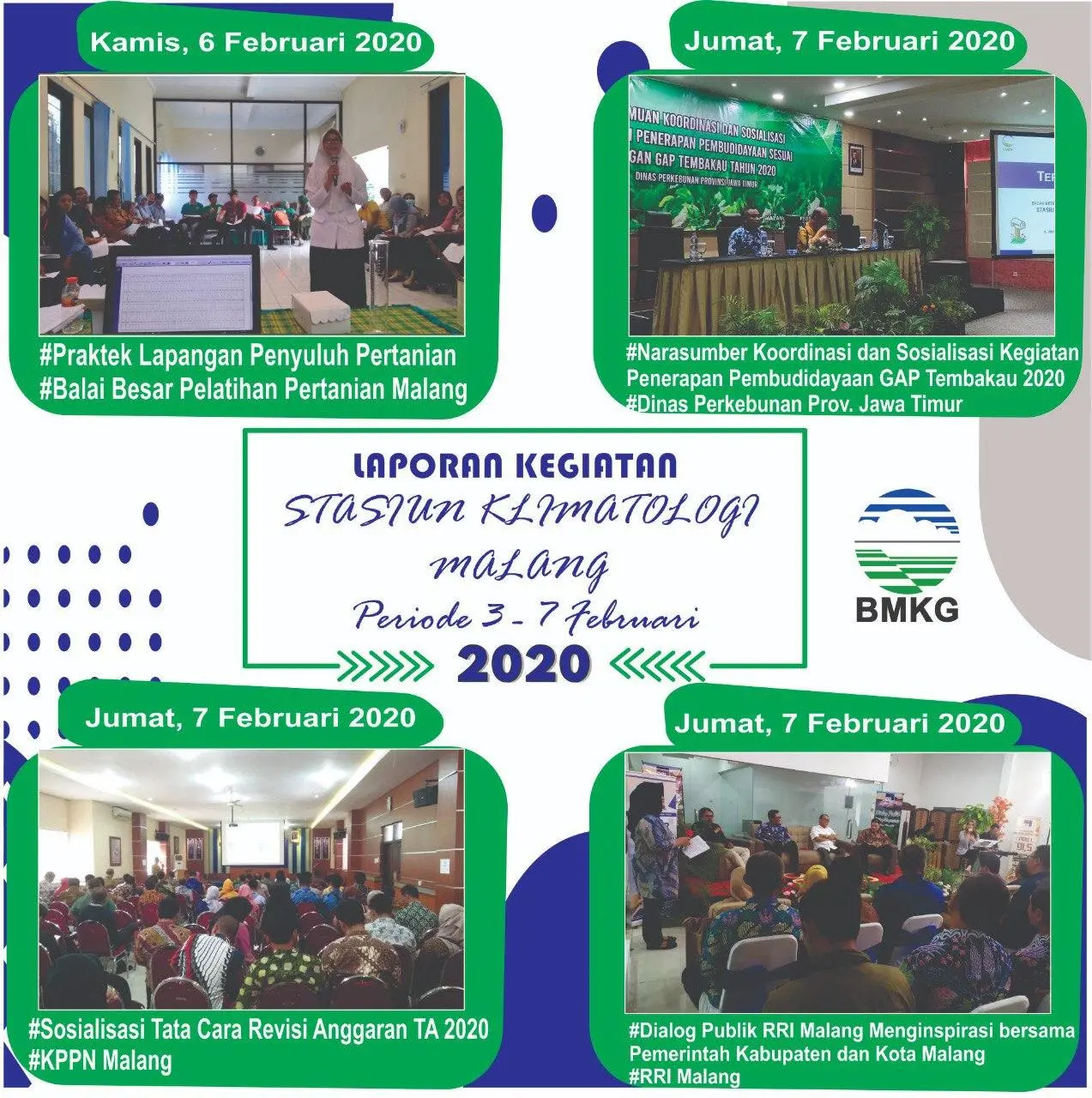 Galeri Kegiatan BMKG Stasiun Klimatologi Malang Periode 3 - 7 Februari 2020