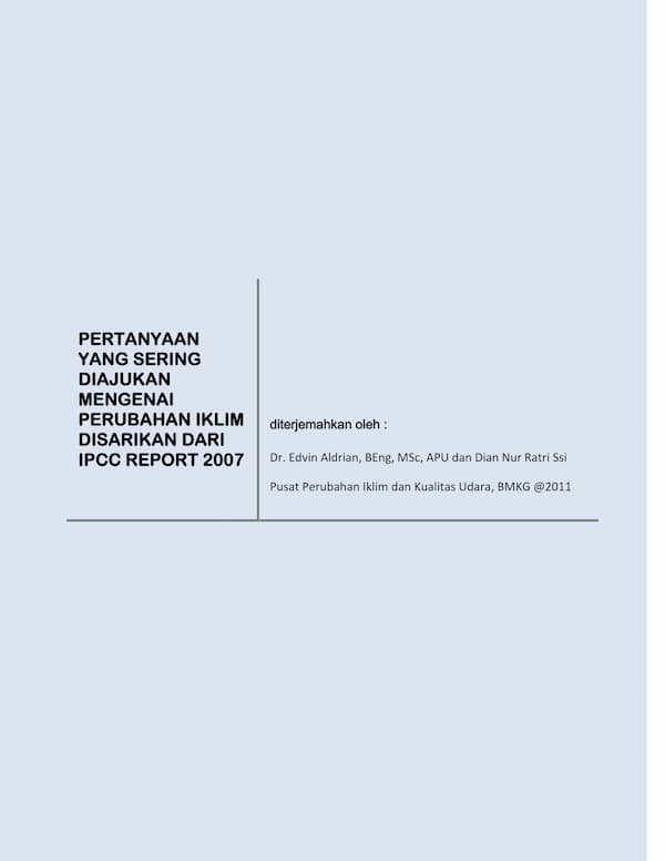 Artikel Perubahan Iklim
