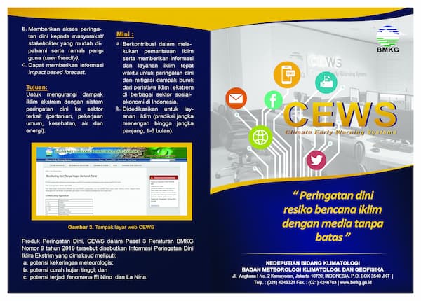 CEWS Climate Early Warning System Peringatan Dini Resiko Bencana Iklim dengan Media Tanpa Batas
