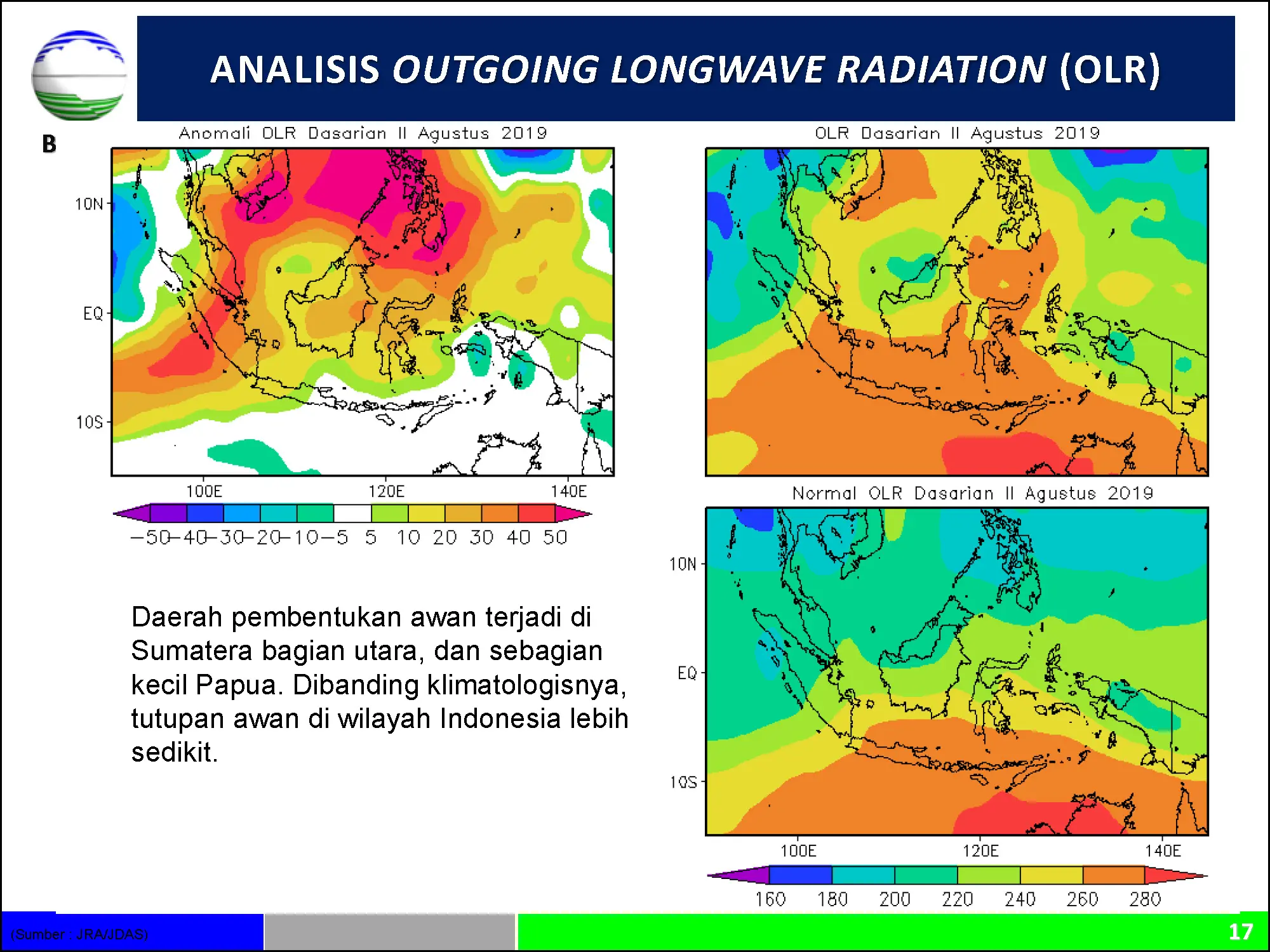 |Analisis dan Prediksi Dasarian| Dinamika Atmosfer - Laut Dan Prediksi Curah Hujan Update Dasarian II Agustus 2019 Halaman 17 dari total 40 Halaman