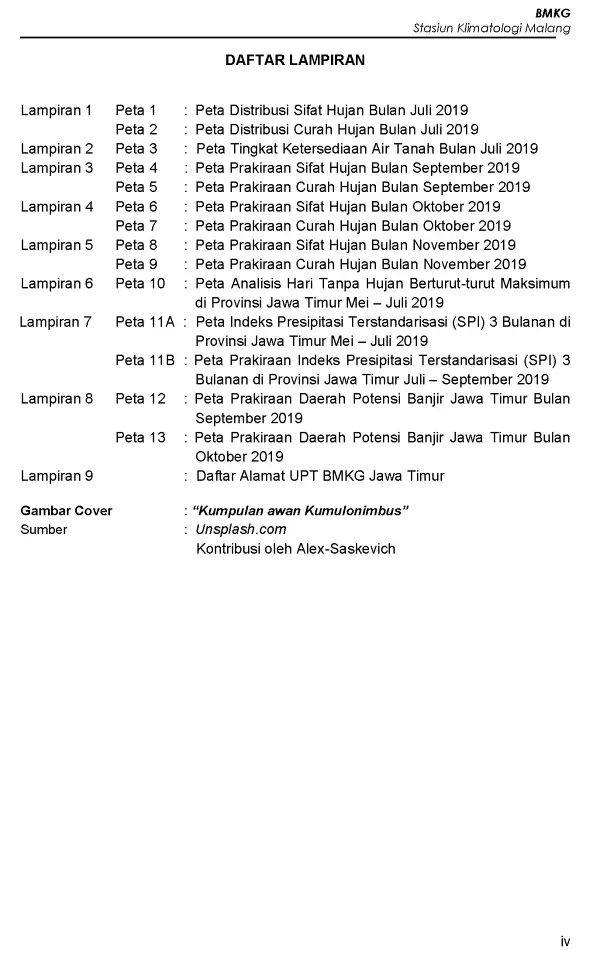|Buletin - Bulanan| Analisis Hujan Juli 2019 dan Prakiraan Hujan Bulan September - Oktober - November 2019 di Provinsi Jawa Timur  Halaman 40 dari total 73 Halaman