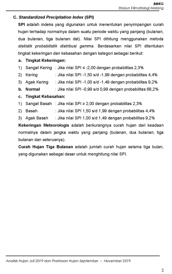|Buletin - Bulanan| Analisis Hujan Juli 2019 dan Prakiraan Hujan Bulan September - Oktober - November 2019 di Provinsi Jawa Timur  Halaman 40 dari total 73 Halaman