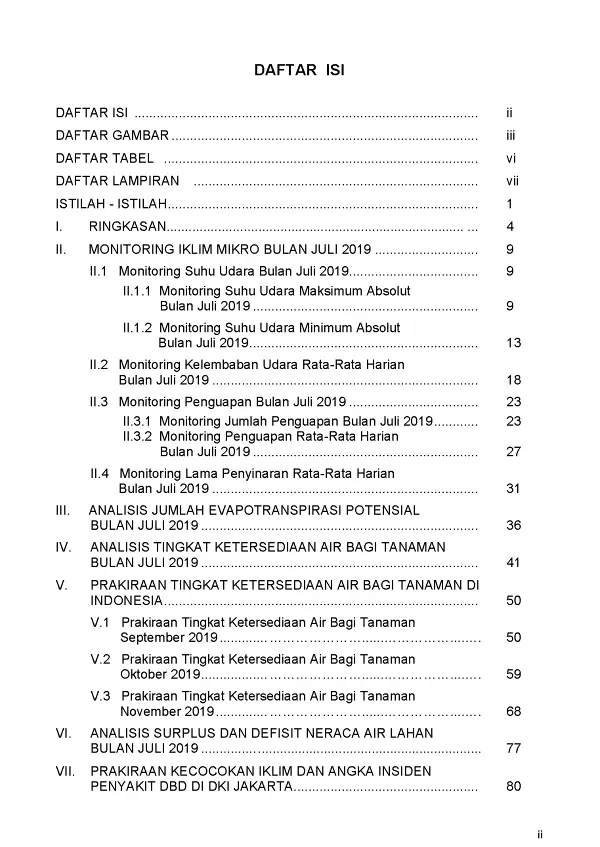 |Buletin - Bulanan| Informasi Iklim dan Lingkungan Vol VII Juli 2019 Halaman 5 dari total 101 Halaman