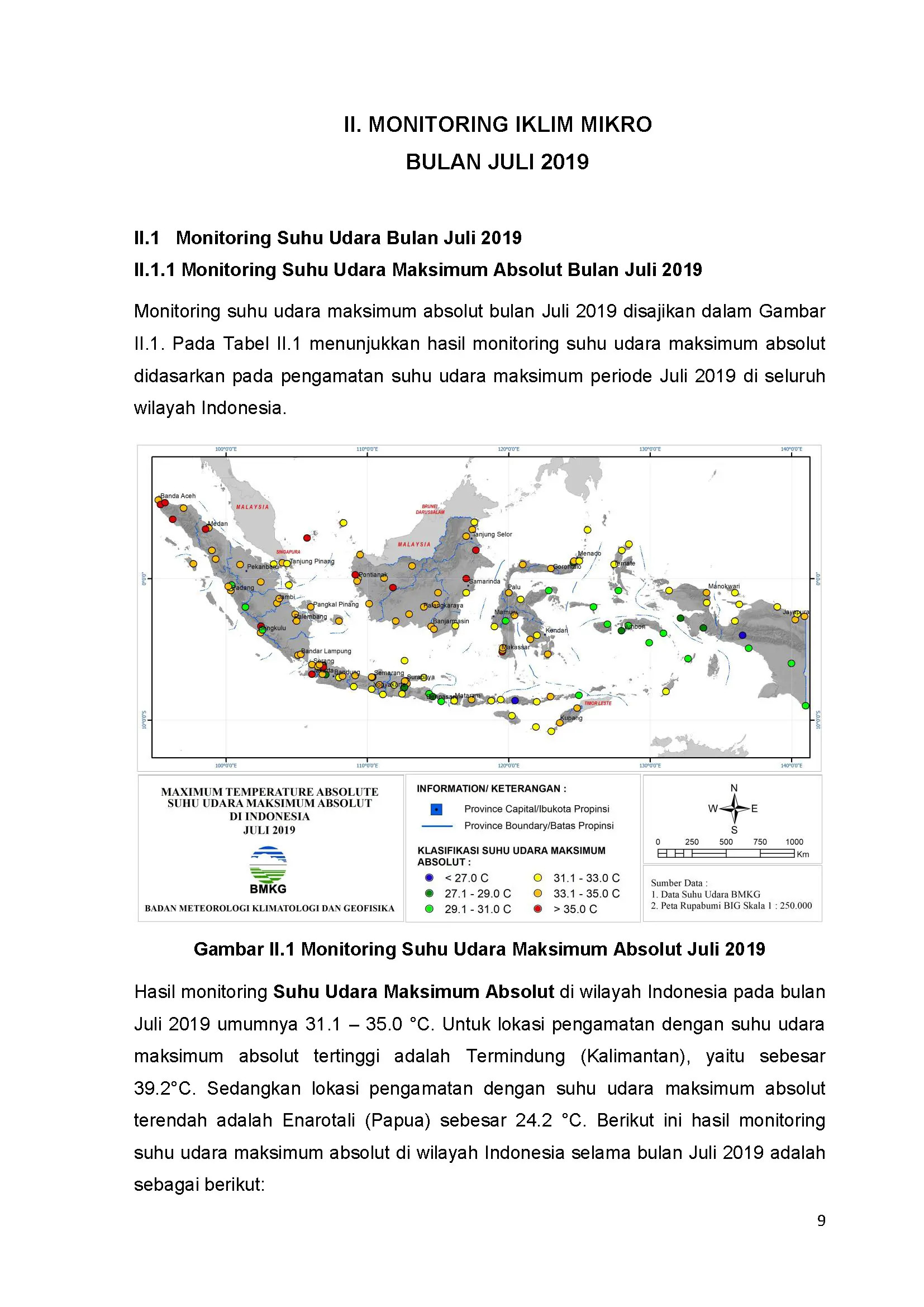 |Buletin - Bulanan| Informasi Iklim dan Lingkungan Vol VII Juli 2019 Halaman 20 dari total 101 Halaman