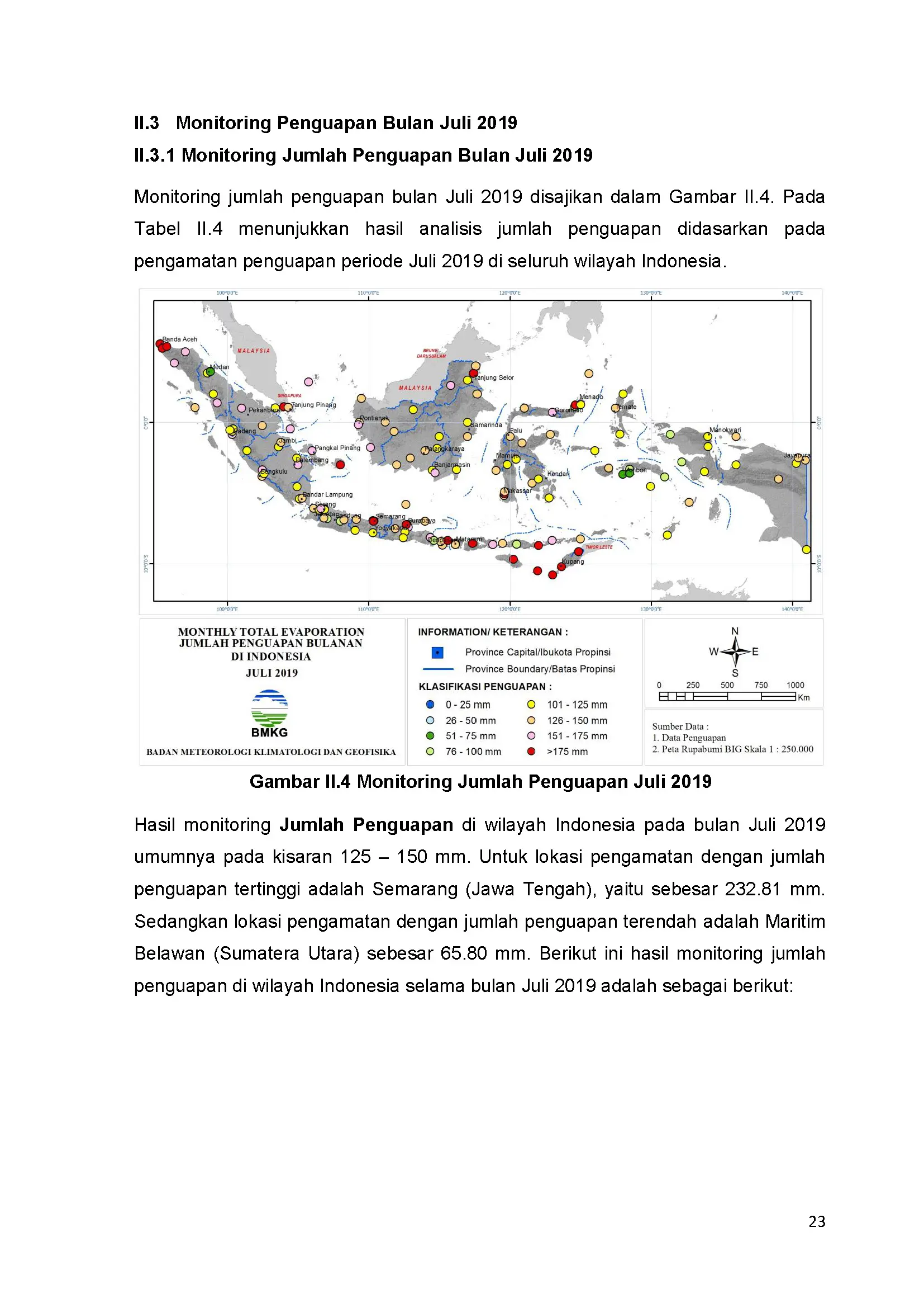 |Buletin - Bulanan| Informasi Iklim dan Lingkungan Vol VII Juli 2019 Halaman 34 dari total 101 Halaman