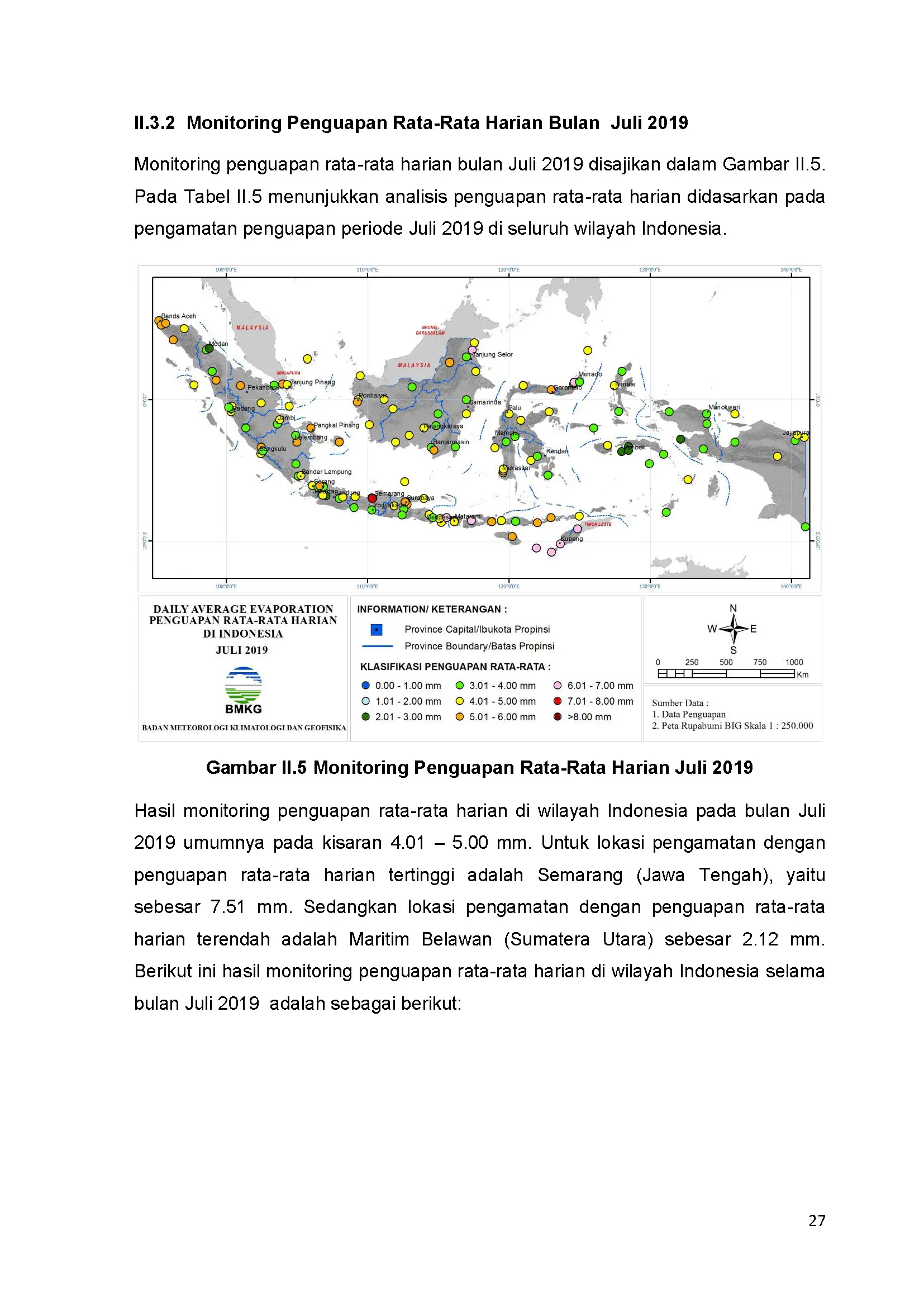 |Buletin - Bulanan| Informasi Iklim dan Lingkungan Vol VII Juli 2019 Halaman 38 dari total 101 Halaman