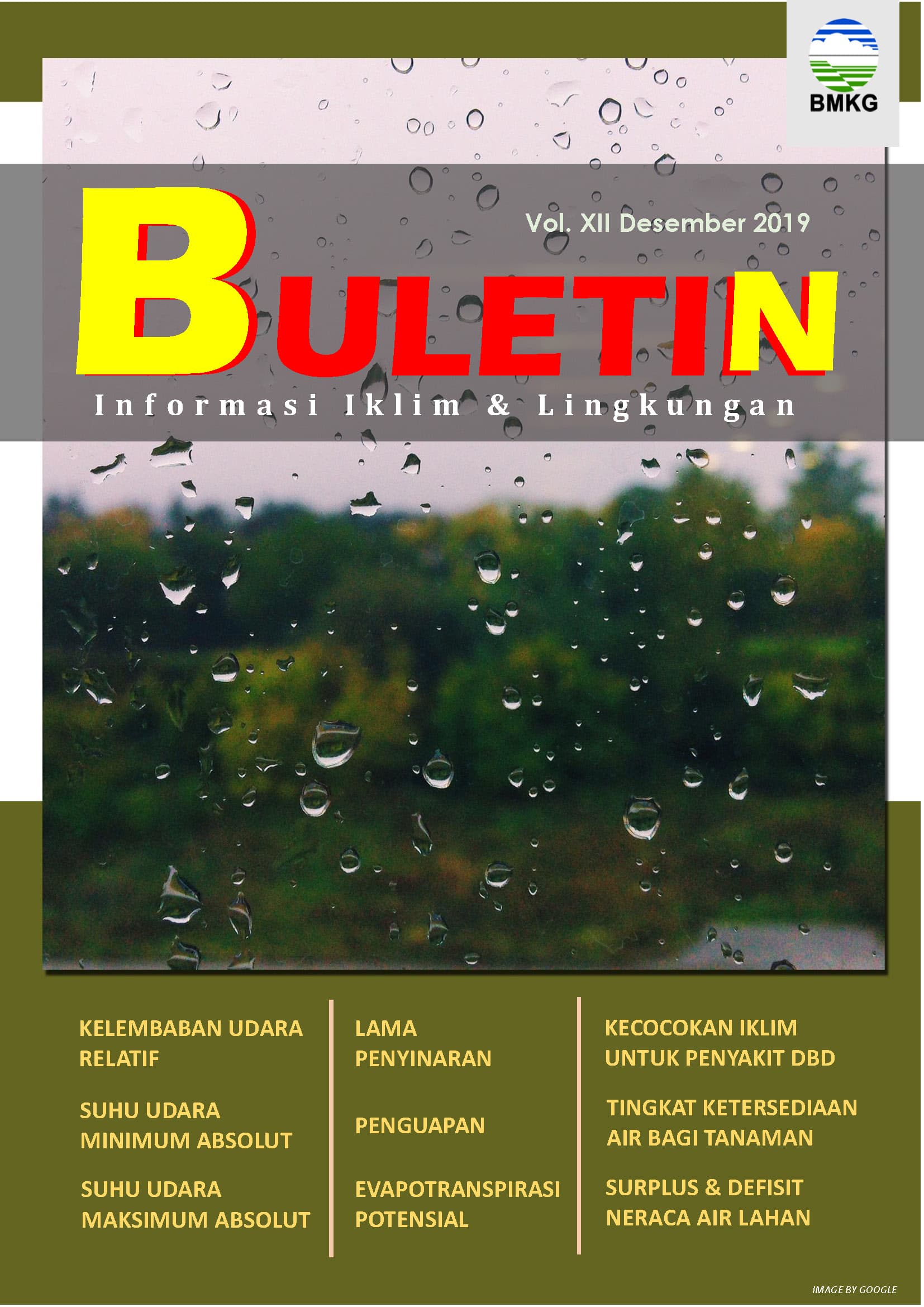 |Buletin Bulanan| Informasi Iklim dan Lingkungan Edisi DESEMBER 2019 Vol XII dari bulan Analisis November 2019