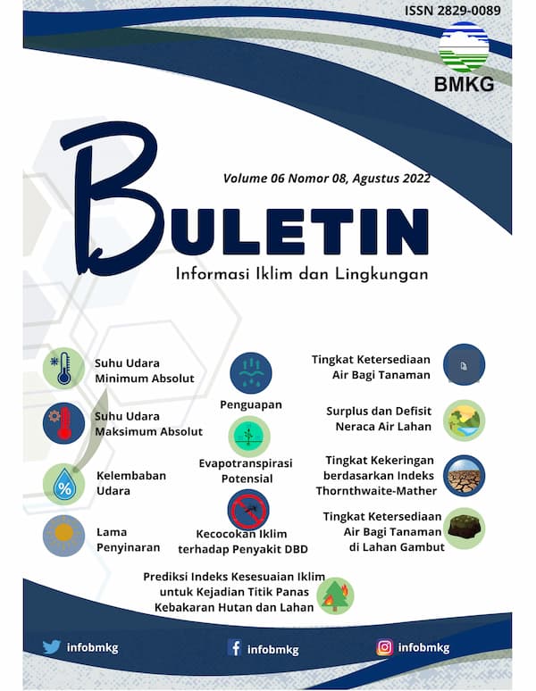 ( Buletin - Bulanan ) Informasi Iklim dan Lingkungan Volume 6 No 8 Edisi AGUSTUS Tahun 2022 Update dari Analisis Bulan Juli Tahun 2022