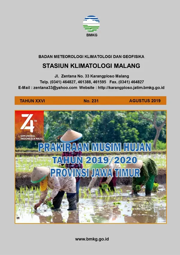 |Buletin-6-Bulanan| Prakiraan Musim Hujan Tahun 2019/2020 Provinsi Jawa Timur Halaman 1 dari total 44  Halaman