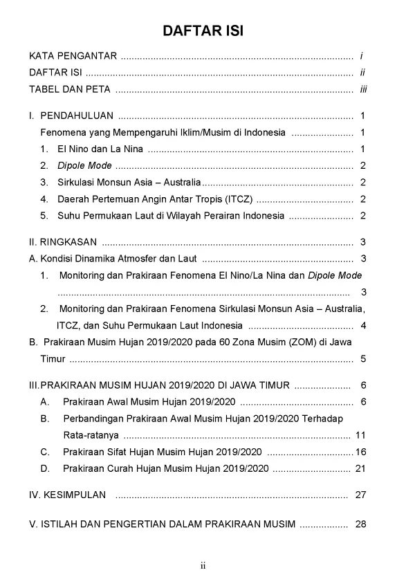 |Buletin-6-Bulanan| Prakiraan Musim Hujan Tahun 2019/2020 Provinsi Jawa Timur Halaman 3 dari total 44  Halaman