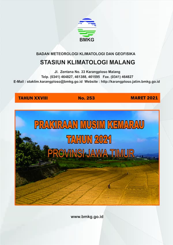 ( Buletin 6 Bulanan ) Prakiraan Musim Kemarau Tahun 2021 di Provinsi Jawa Timur