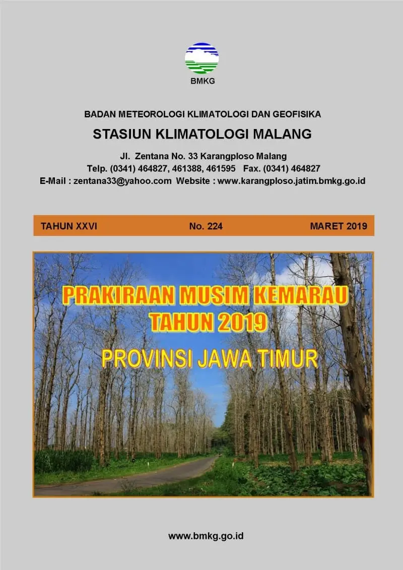 |Buletin-6-Bulanan| Prakiraan Musim Kemarau Tahun 2019 Provinsi Jawa Timur Halaman 1 dari total 35 Halaman