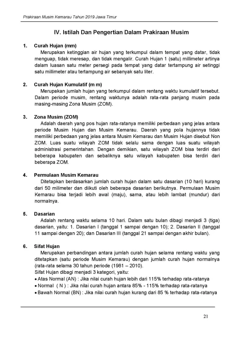 |Buletin-6-Bulanan| Prakiraan Musim Kemarau Tahun 2019 Provinsi Jawa Timur Halaman 25 dari total 35 Halaman