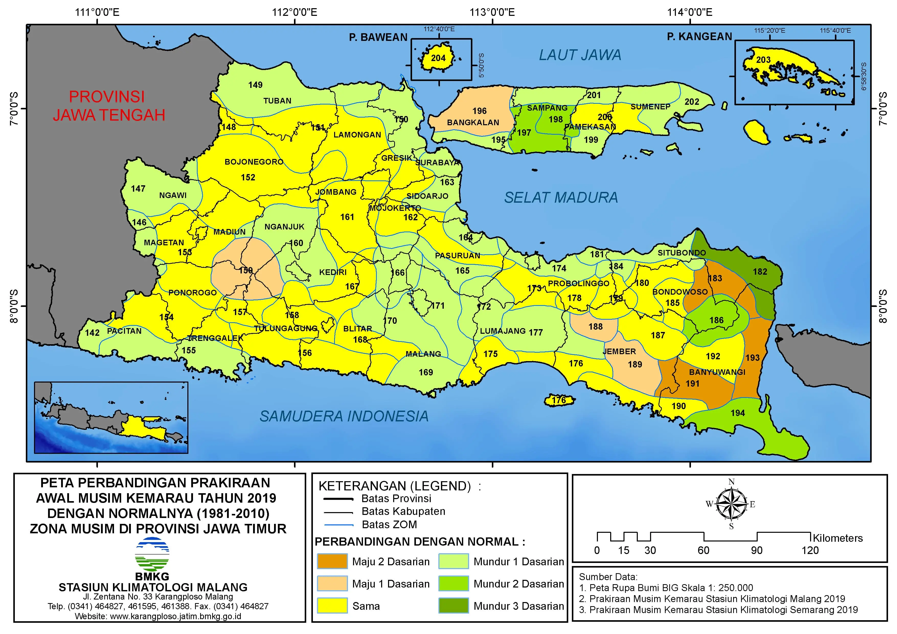 |Buletin-6-Bulanan| Prakiraan Musim Kemarau Tahun 2019 Provinsi Jawa Timur Halaman 30 dari total 35 Halaman