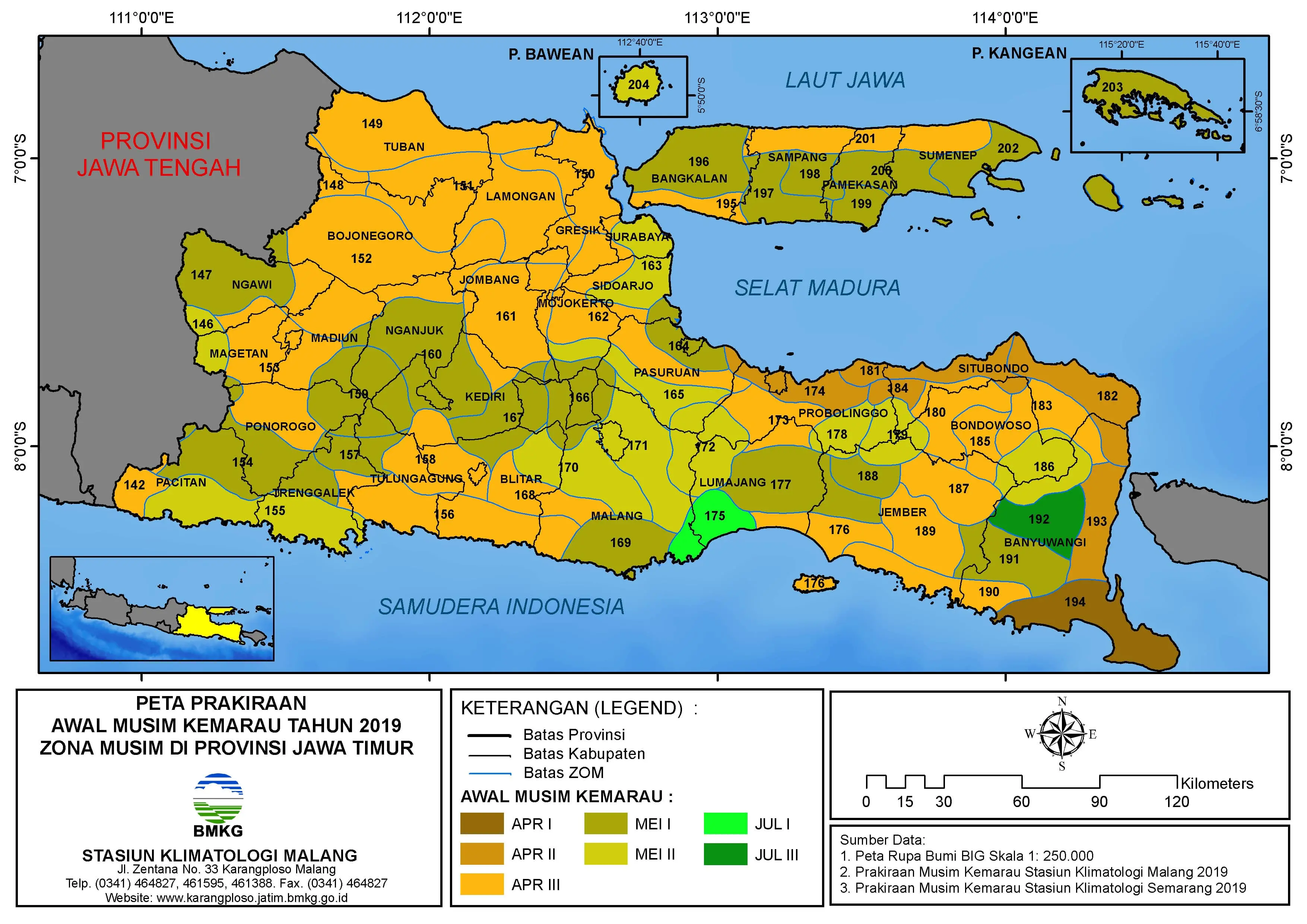 |Buletin-6-Bulanan| Prakiraan Musim Kemarau Tahun 2019 Provinsi Jawa Timur Halaman 31 dari total 35 Halaman