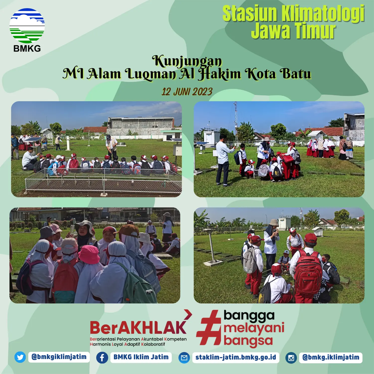 ( Infografis - Kegiatan ) Senin, 12 Juni 2023 Kunjungan MI Alam Luqman Al Hakim Kota Batu