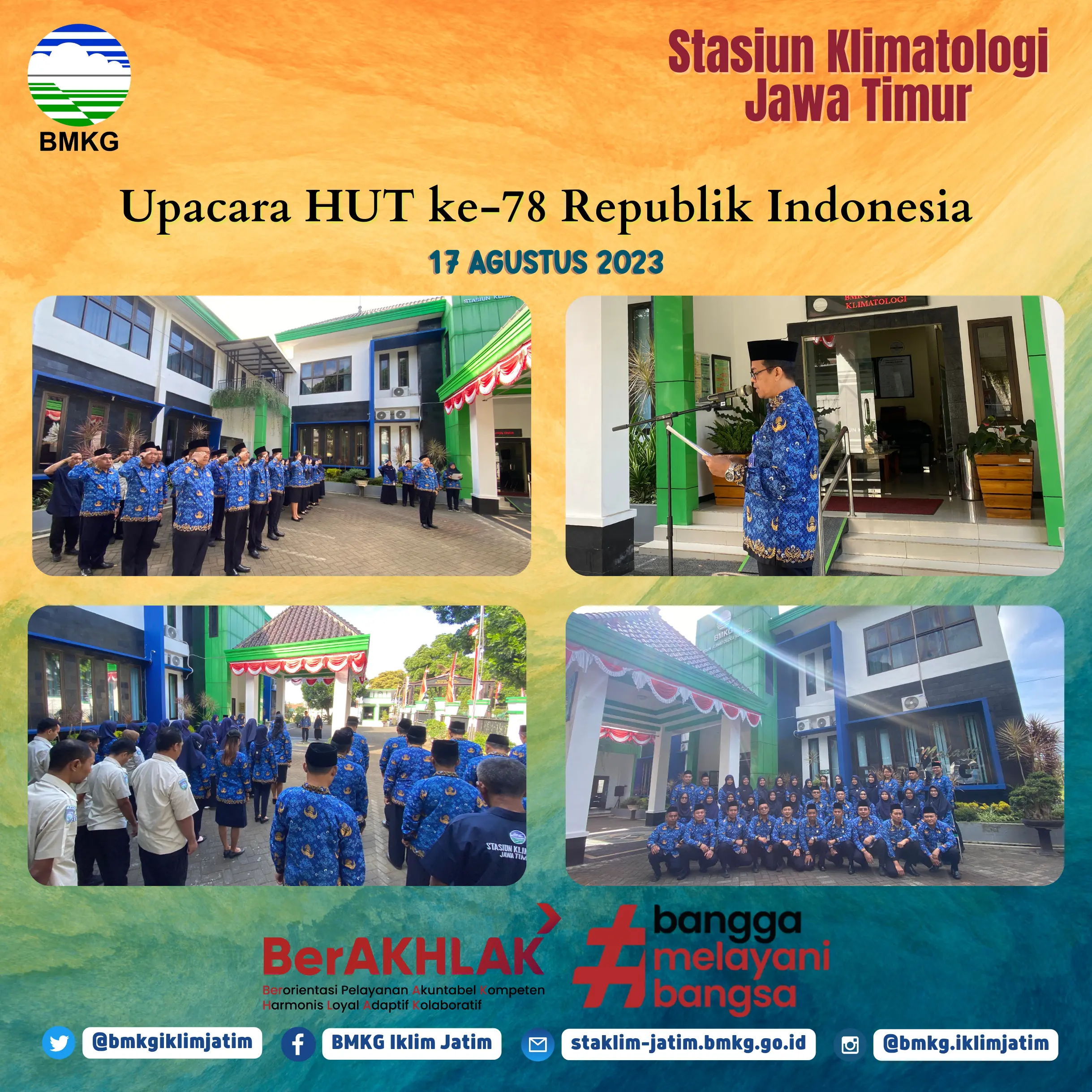 ( Infografis - Kegiatan ) Upacara HUT ke-78 Republik Indonesia