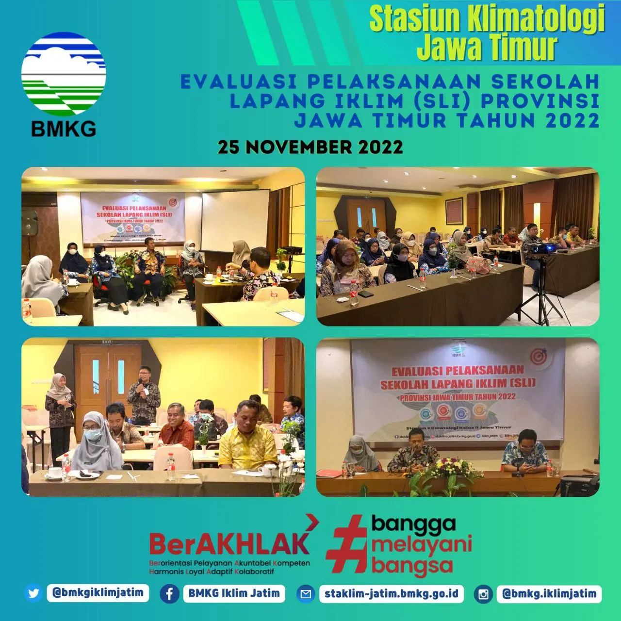 Evaluasi Pelaksanaan Sekolah Lapang Iklim SLI Provinsi Jawa Timur 