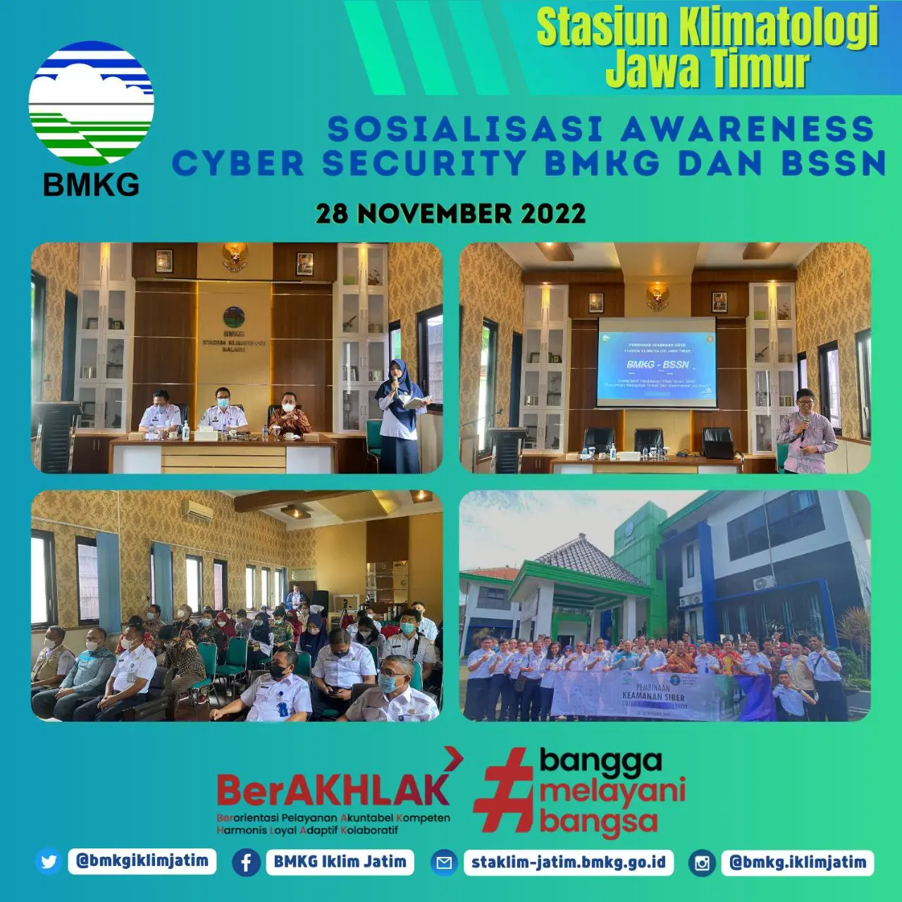 Sosialisasi Cyber Security Awareness BSSN di UPT BMKG Jawa Timur 