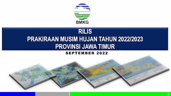 Rilis Prakiraan Musim Hujan Tahun 2022 - 2023 di Provinsi Jawa Timur
