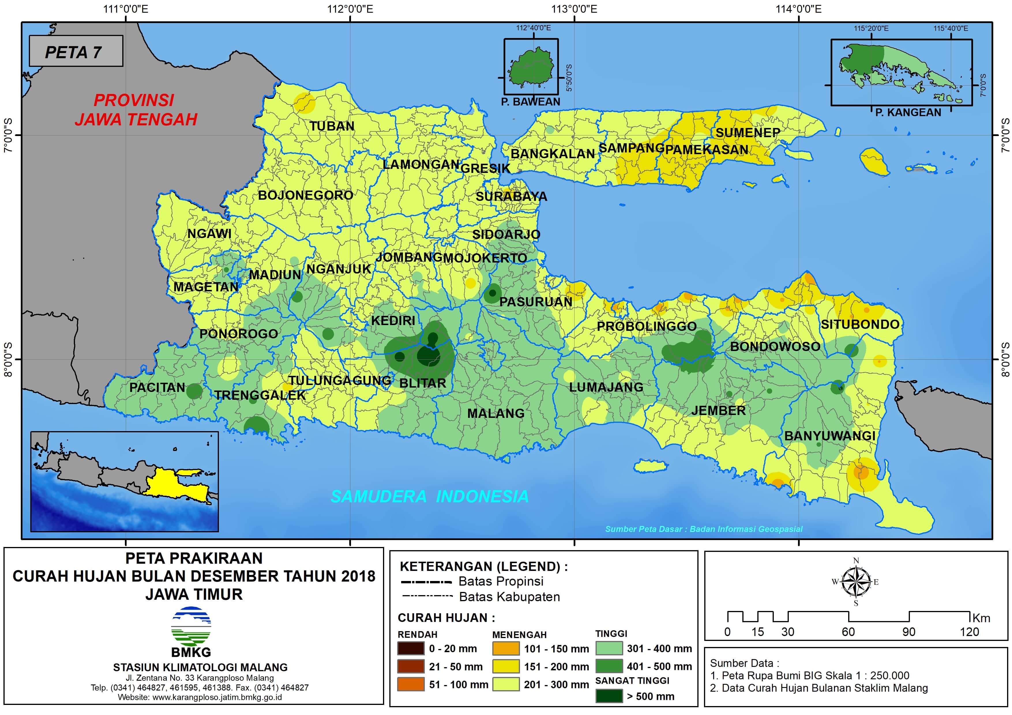 Prakiraan Curah Hujan Bulan Desember Tahun 2018 - Update dari Analisis Bulan September 2018