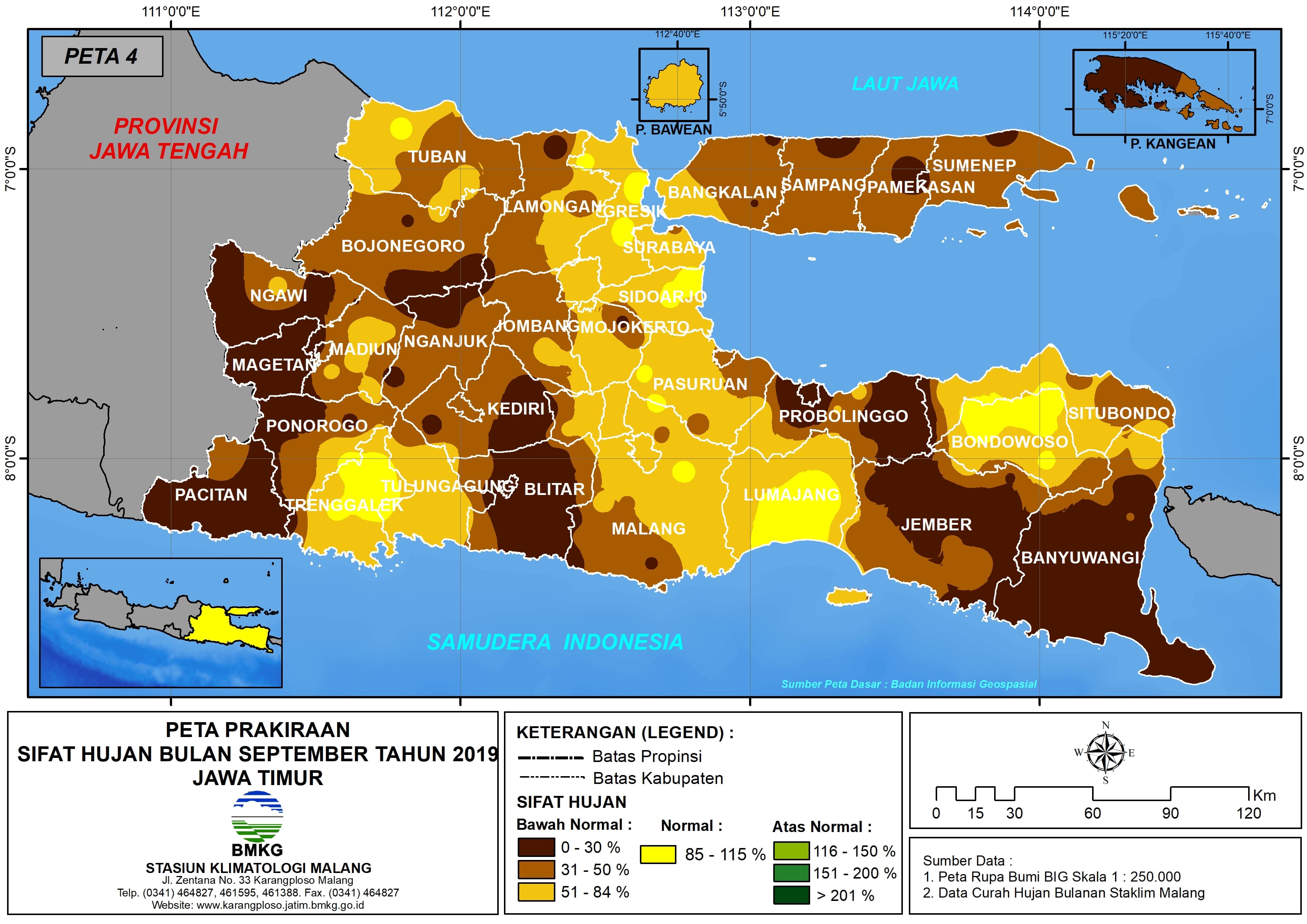 |Prakiraan - Bulanan| Sifat Hujan Bulan SEPTEMBER Tahun 2019 - Update dari Analisis Bulan Juli 2019