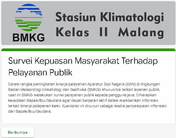 Survei Kepuasan Masyarakat Terhadap Pelayanan Publik