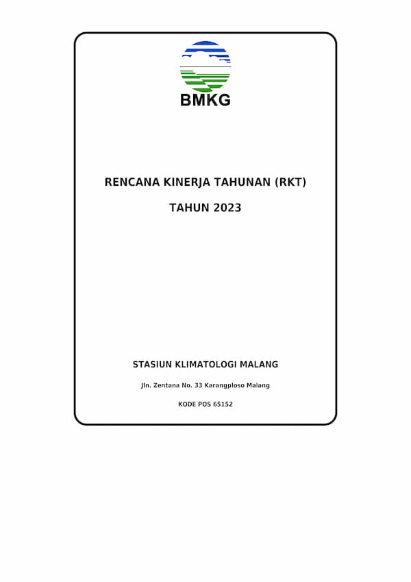 Rencana Kinerja Tahunan Tahun 2023