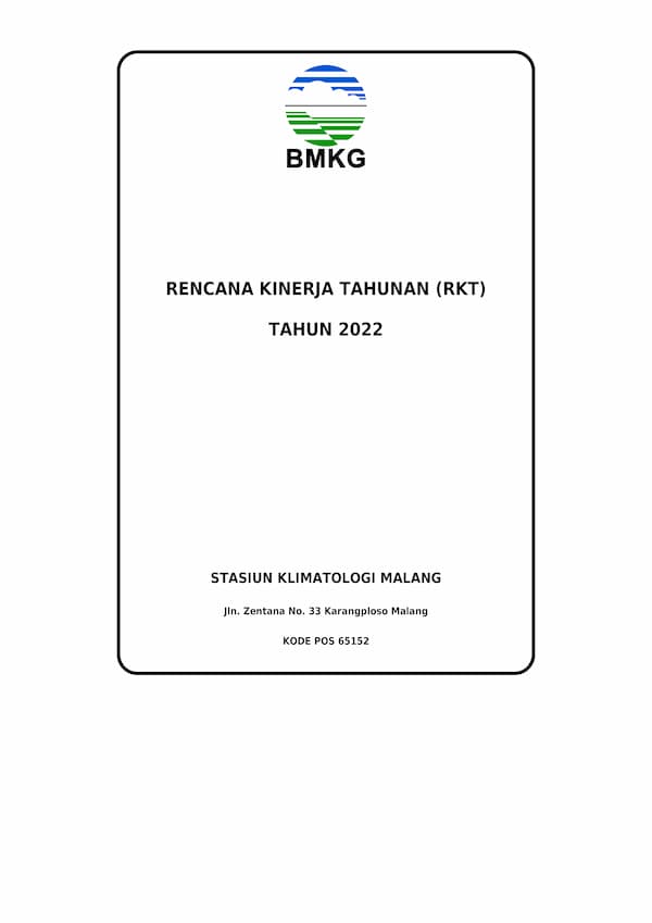 Rencana Kinerja Tahunan Tahun 2022