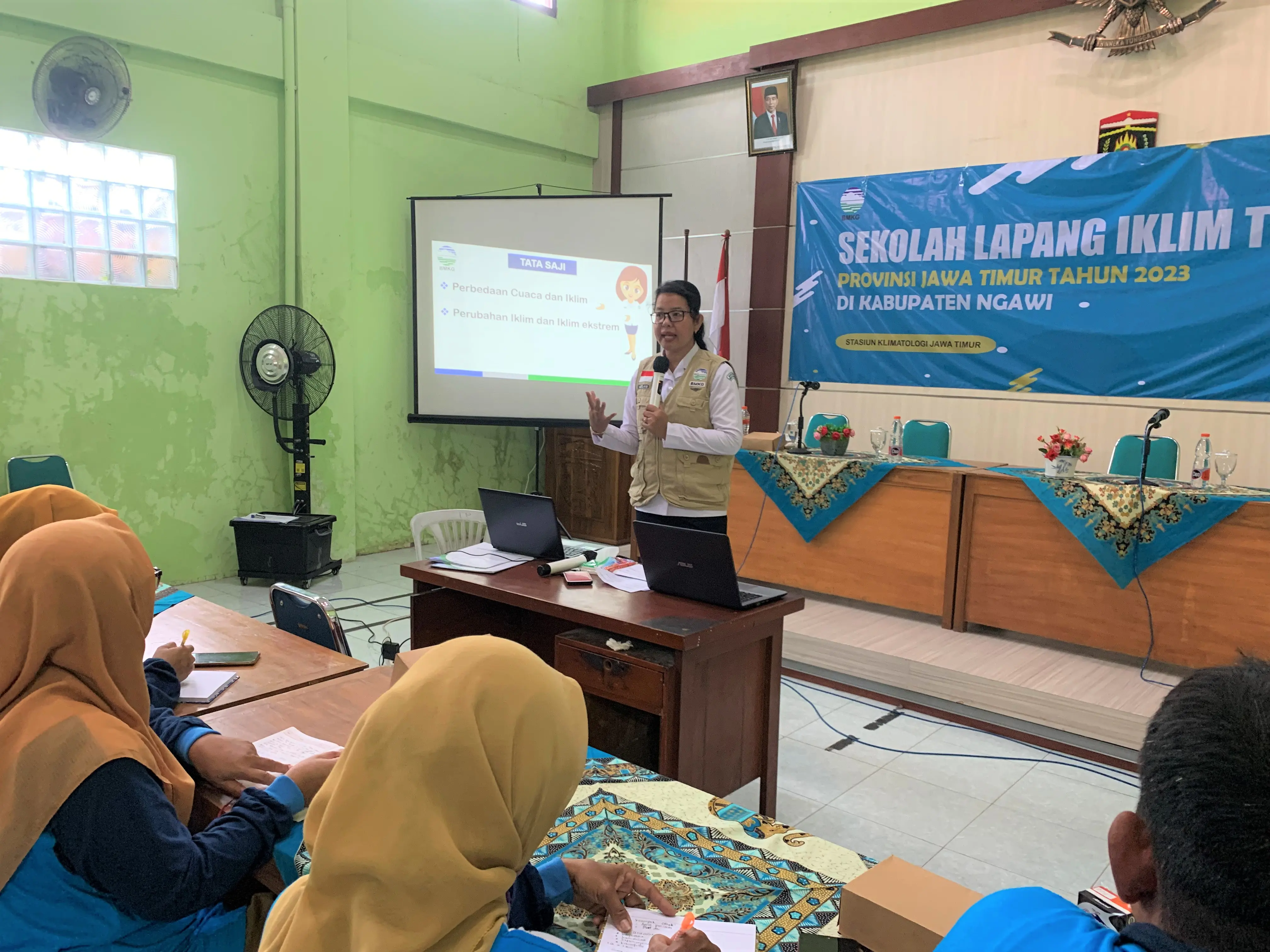 Selasa 21 Maret 2023, Sekolah Lapang Iklim (SLI) Tematik Tahun 2023 Provinsi Jawa Timur Di Kabupaten Ngawi